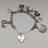 British vintage sterling silver charm bracelet 31g